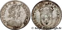 FRANKREICH Douzième d'écu, portrait à la mèche longue LOUIS XIV THE SUN KING Limoges 1659 (20,5mm, 2,29g, 6h) -