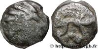 FRANKREICH Potin à la tête “d’indien” et au sanglier GALLIEN - SENONES (Region die Sens) c. avant 52 AC. (15,5mm, 3,62g, 9h) -