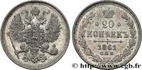 RUSSLAND 20 Kopecks aigle bicéphale RUSSLAND Saint-Petersbourg 1861 (22mm, 4,11g, h) -