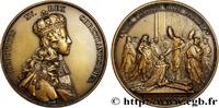 FRANKREICH Médaille, Sacre de Louis XV, refrappe LOUIS XV DIT LE BIEN AIMÉ Monnaie de Paris (1722) (72,5mm, 196g, 12h) -