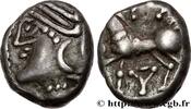 FRANKREICH Denier KALETEDOY, au delta renversé GALLIEN - BELGICA - LINGONES (Region die Langres) c. 80-50 AC. (11mm, 2,04g, 6h) -