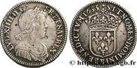 FRANKREICH Douzième d'écu, portrait à la mèche longue LOUIS XIV THE SUN KING Rouen 1651 (20mm, 2,24g, 6h) -