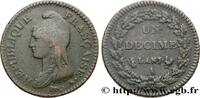 FRANKREICH Un décime Dupré, grand module DIREKTORIUM Paris 1799 (32,85mm, 20,15g, 8h) -