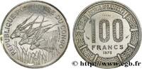REPUBLIK KONGO Essai de 100 Francs type “BCEAC”, antilopes REPUBLIK KONGO Paris 1975 (25mm, g, 6h) -