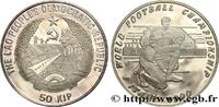 LAOS 50 Kip Proof Coupe du monde de football Italie 199 LAOS 1989 (38mm, 16,10g, 6h) -