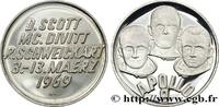 FRANKREICH Médaille, Apollo 9 - vol spatial CONQUÊTE DE L'ESPACE - EXPLORATION SPATIALE 1969 (33mm, 14,91g, 12h) -