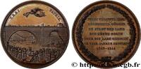 FRANKREICH Médaille, Construction du pont de Nydegg sur l’Aar PONTS Suisse, Berne 1844 (57,5mm, 85,63g, 12h) -