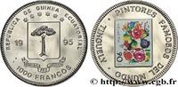 ÄQUATORIALGUINEA 1000 Francos Proof Tinguely ÄQUATORIALGUINEA Paris 1995 (32,8mm, 28,53g, 6h) -