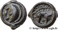 FRANKREICH Potin à la tête et au sanglier réaliste GALLIEN - AULERCI EBUROVICES (Region die Évreux) Évreux (27) c.60-50 AC. (17mm, 2,31g, 9h) -