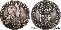 FRANKREICH Demi-écu, portrait apollinien LOUIS XIV THE SUN KING Rouen 1662 (32,5mm, 13,32g, 6h) -