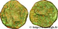 FRANKREICH Unité ou bronze au taureau, tête stylisée GALLIEN - NEDENES (oppidum des Montlaures) 121-45 AC. (24,5mm, 9,03g, 4h) -