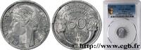 FRANKREICH 50 centimes Morlon, légère VIERTE FRANZOSISCHE REPUBLIK Beaumont-le-Roger 1947 (18mm, 0,70g, 6h) -