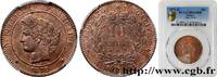 FRANKREICH 10 centimes Cérès DRITTE FRANZOSISCHE REPUBLIK Bordeaux 1872 (30mm, 10g, 6h) -