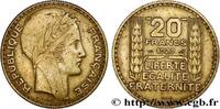 FRANKREICH Essai de 20 francs Turin en bronze-aluminium DRITTE FRANZOSISCHE REPUBLIK Paris 1929 (34,98mm, 17,80g, 6h) -