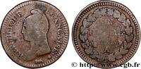 FRANKREICH Un décime Dupré, grand module, refrappage du 2 d DIREKTORIUM Paris 1797 (33mm, 20,06g, 6h) -