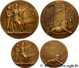 FRANKREICH Lot de 2 médailles, PRO PATRIA - Préparation milit MINISTÈRES n.d. (49,5mm, 85,7g, 12h) -