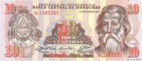 HONDURAS 10 Lempiras HONDURAS 10 Lempiras 1989 fST+ -