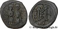 THE EMPIRE FROM ANASTASIUS TO MAURICE TIBERIUS (49 Follis JUSTINUS II und SOPHIE Nicomédie 569-570 (29,5mm, 16,15g, 6h) -