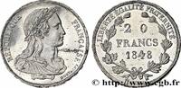 FRANKREICH Concours de 20 francs, essai de Montagny, buste ha ZWEITE FRANZOSISCHE REPUBLIK Paris 1848 (21mm, 2,75g, 6h) -