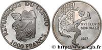 REPUBLIK KONGO 1000 Francs Proof XVI Coupe du Monde de Football 1 REPUBLIK KONGO 1999 (35mm, 15g, 6h) -