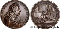 FRANKREICH Médaille, Hommage du duc de Lorraine, refrappe LOUIS XIV LE GRAND OU LE ROI SOLEIL Monnaie de Paris (1661) (60,5mm, 107,83g, 12h) -