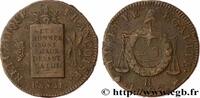 FRANKREICH 2 sols dit à la table de loi NATIONALKONVENT Rouen 1793 (33,5mm, 22,78g, 6h) -