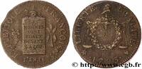 FRANKREICH 2 sols dit à la table de loi NATIONALKONVENT Strasbourg 1793 (34mm, 22,06g, 6h) -