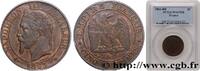 FRANKREICH Cinq centimes Napoléon III, tête laurée ZWEITES KAISERREICH Strasbourg 1863 (25mm, 5,00g, 6h) -