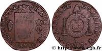 FRANKREICH 1 sol dit à la table de loi NATIONALKONVENT Bayonne 1793 (30mm, 12,45g, 6h) -