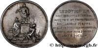 FRANKREICH Médaille, Pose de la première pierre de la statue LOUIS XV DIT LE BIEN AIMÉ 1744 (41mm, 33,07g, 12h) -