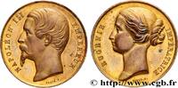 FRANKREICH Médaille, Couple impérial SECOND EMPIRE c.1855 (50mm, 58,62g, 12h) -