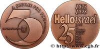 FRANKREICH Médaille, 25 ans de service dans le tourisme ISRAËL 1998 (70mm, 147,19g, 12h) -