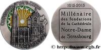 FRANKREICH Médaille, Millénaire des fondations de la Cathédra MONUMENTS 67 - Strasbourg 2015 (70mm, 182,04g, 12h) -
