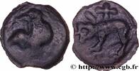 FRANKREICH Potin à la tête diabolique et au loup GALLIEN - CARNUTES (Region die Beauce) Chartres (28) Ier siècle avant J.-C. (17mm, 4,52g, 9h) -