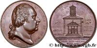FRANKREICH Médaille, Pose de la première pierre de l’église d ÉGLISES ET CATHÉDRALES 1823 (40,5mm, 33,03g, 12h) -
