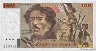 FRANKREICH 100 Francs DELACROIX imprimé en continu FRANKREICH 100 Francs DELACROIX imprimé en continu 1990 fST -