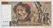 FRANKREICH 100 Francs DELACROIX imprimé en continu FRANKREICH 100 Francs DELACROIX imprimé en continu 1990 fST -
