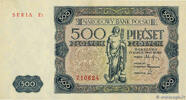 POLEN 500 Zlotych POLEN 500 Zlotych 1947 fST+ -