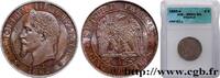 FRANKREICH Cinq centimes Napoléon III, tête laurée ZWEITES KAISERREICH Paris 1862 (25mm, 5g, 6h) -