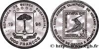 ÄQUATORIALGUINEA 1000 Francos Proof Centenaire des Jeux olympiques ÄQUATORIALGUINEA Paris 1996 (38mm, 28,54g, 6h) -