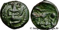 FRANKREICH Bronze au personnage agenouillé et au sanglier GALLIEN - BELGICA - BELLOVACI (Region die Beauvais) Beauvais (60) c. Ier siècle avant J.-C. (18,5mm, 3,64g, 1h) -