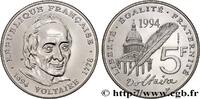 FRANKREICH Essai de 5 francs Voltaire FUNFTE FRANZOSISCHE REPUBLIK Pessac 1994 (29mm, 10g, 6h) -