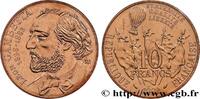FRANKREICH Essai de 10 francs Gambetta FUNFTE FRANZOSISCHE REPUBLIK Pessac 1982 (26mm, 10,00g, 6h) -