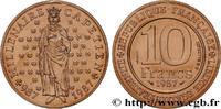 FRANKREICH Essai de 10 francs Millénaire Capétien FUNFTE FRANZOSISCHE REPUBLIK Pessac 1987 (26mm, 10g, 6h) -