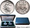 FRANKREICH Boîte de présentation de deux essais du 1/2 franc FUNFTE FRANZOSISCHE REPUBLIK Paris 1965 (19,5mm, 4,50g, 6h) -