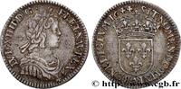 FRANKREICH Douzième d'écu, portrait à la mèche courte LOUIS XIV THE SUN KING Paris, Monnaie du Louvre 1644 (20mm, 2,22g, 6h) -