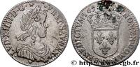 FRANKREICH Douzième d'écu, portrait à la mèche longue LOUIS XIV THE SUN KING Lyon 1659 (21mm, 2,26g, 6h) -