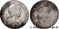 FRANKREICH Demi-écu, portrait à la mèche longue LOUIS XIV THE SUN KING Poitiers 1649 (32mm, 13,46g, 6h) -