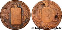 FRANKREICH 2 sols dit à la table de loi NATIONALKONVENT Metz 1793 (33mm, 21,81g, 6h) -