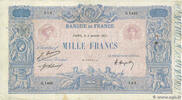 FRANKREICH 1000 Francs BLEU ET ROSE FRANKREICH 1000 Francs BLEU ET ROSE 1921 fSS -
